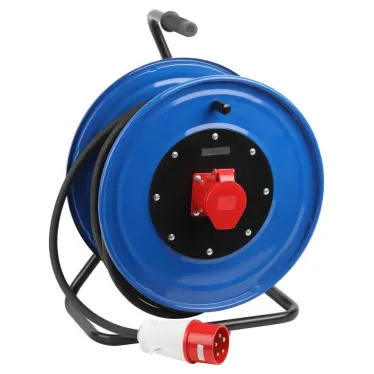 Удлинитель силовой IND380-RM-1e-5x2,5-10m-IP44 на 380В на катушке 1 розетка CEE 5P 10м КГ 5х2,5 32A IP44