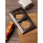 Валенсия Рамка 2-местная графит