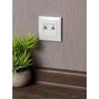 Валенсия розетка компьютерная RJ-45 2-местная белая