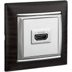 VALENA Рамка 1 пост темное дерево/серебро