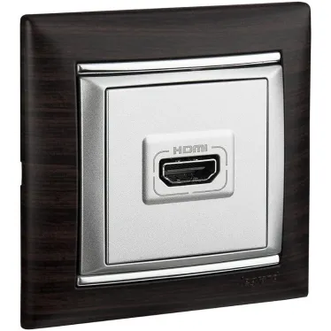 VALENA Рамка 1 пост темное дерево/серебро