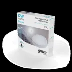 Светильник светодиодный ДБП 12 Вт 940 лм 4000К AC 220В Белый IP40 круг D135х32мм Пластик ЖКХ HALL Gauss