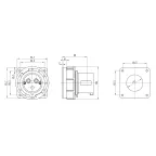 Вилка панельная прямая IP67 32А 2P+E 250В