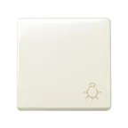 Кнопка клавишная свет 10А 250В, S27 слоновая кость