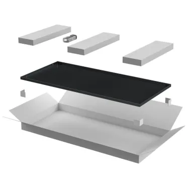 Дверь металлическая для шкафа LINEA N 42U 600 мм черная
