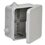 Коробка распределительная КМ 100х100х50мм о/к IP54 4 вв. (7035) GENERICA
