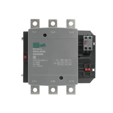 Контактор 265А 380В АС АС3 АС4 1НО+1НЗ КМ-102