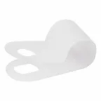 Кабельная скоба под винт 6 мм, белая, упако, REXANT