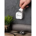 Розетка Минск одноместная ОП 10А без заземления белая