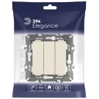 Выключатель тройной, 10АХ-250В, Эра Elegance, сл.кость,14-1107-02