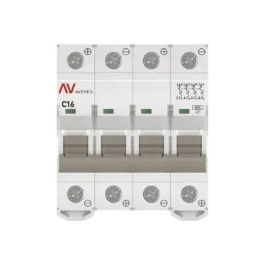 Выключатель автоматический AV-6 DC 4P 16A (C) 6kA AVERES