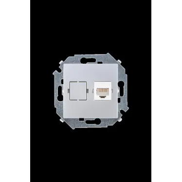 Розетка компьютерная RJ45 категория 5е алюминий