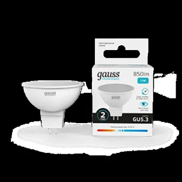 Лампа светодиодная LED 11 Вт 850 лм 4100К софит MR16 нейтральный GU5.3 AC 220В Elementary Gauss