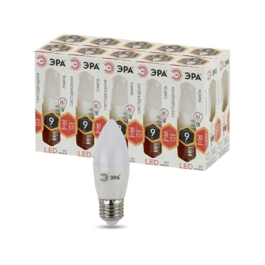 Лампа светодиодная LED B35-9W-827-E27 (диод, свеча, 9Вт, тепл, E27 (10/100/3500)