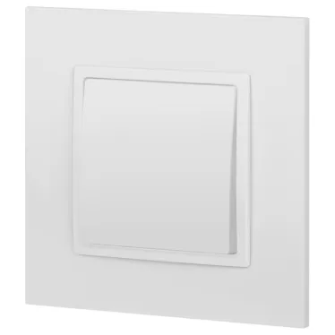 Кнопка, 10АХ-250В, Elegance, белый (10/100/2500) 14-1111-01