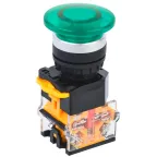 Кнопка D8-11M ''Грибок'' d-22мм 1з+1р зеленая