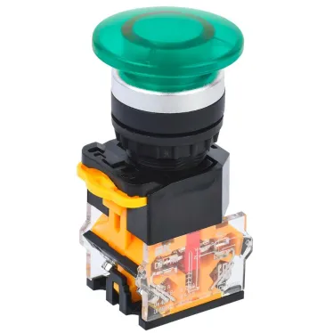 Кнопка D8-11M ''Грибок'' d-22мм 1з+1р зеленая