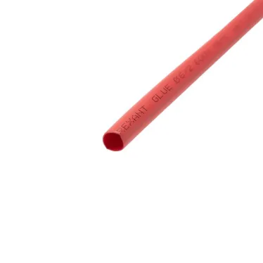 Термоусаживаемая трубка клеевая 6,0 2,0 мм, красная, упаковка 10 шт. по 1 м, REXANT
