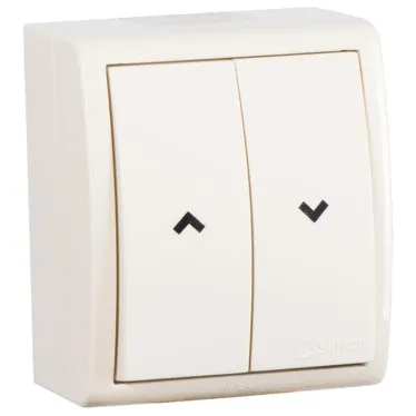 15 Aqua Переключатель для жалюзи с электрической блокировкой IP54 10А 250В винтовой зажим S15A с.кость