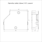 Переходник правый с крышкой Стандарт 200х150х50