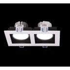 Светильник светодиодный ДВО-212 2x8W 4000K 55 град. белый карданный IP40