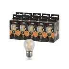 Лампа светодиодная филаментная F-LED P45-7W-827-E27 (филамент, шар, 7Вт, тепл, E27 (10/100/3000)