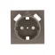Валенсия лицевая панель розетки 1-местной с/з 16А графит с защ. штор. с 2 USB 2,1А