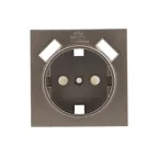 Валенсия лицевая панель розетки 1-местной с/з 16А графит с защ. штор. с 2 USB 2,1А