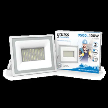 Прожектор светодиодный ДО 100 Вт 9500 лм 6500К AC 220В IP65 234х254х233мм Elementary G2 Gauss