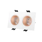 Светильник встраиваемый IP20 10 Вт GU5.3 LED бел./бронзовый пластик DENKIRS DK3072-WBR