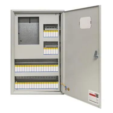 Щит учетно-распределительный навесной ЩРУн-3/48о IP31 однодверный с окном 630х400х160