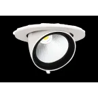 Светильник светодиодный встраиваемый ДВО-40W 4000K 3500Лм 24 град. поворотный White IP40