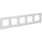 BRITE Рамка 5 постов РУ-5-Бр белый рифленый IEK