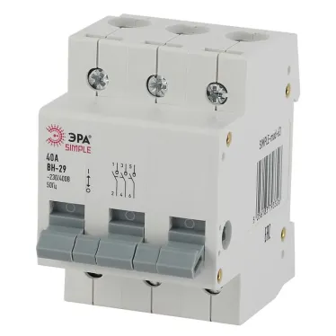 Выключатель нагрузки 3P 40А ВН-29 SIMPLE-mod-65 ЭРА