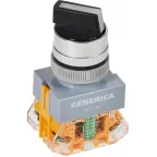 Переключатель D7-11X2 2 полож. 1з+1р черный GENERICA