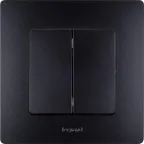 ETIKA Выключатель двухклавишный автоматические клеммы 10 AX 250 В антрацит