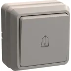 ОКТАВА Выключатель одноклавишный с кнопкой бежевый 10А
