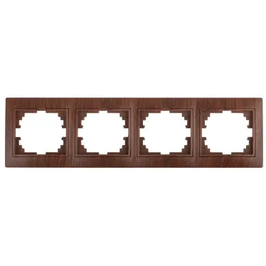 Рамка на 4 поста гор., СУ, Plano, венге, 1-504-10