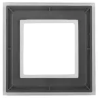 Рамка на 1 пост, стекло, Эра Elegance, прозрачный+бел, 14-5101-00