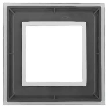 Рамка на 1 пост, стекло, Эра Elegance, прозрачный+бел, 14-5101-00