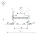 Профиль TK-F-2000 (CT) ANOD (ARL, Алюминий)