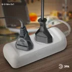 Удлинитель без зазeмл., 2х1мм2, 10А, ПВС, 2гн, 5м (10/840) U-2-5m-2x1