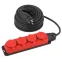 Удлинитель силовой UK-4e-3x1,5-10m-IP44(KG) с заземлением 4 розетки каучук 10м КГ 3х1,5мм2 IP44