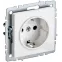 BRITE Розетка с заземлением с защитными шторками 16А РС14-1-0-БрБ белый