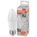 Лампа светодиодная LED 10 Вт E27 3000К 800Лм свеча 220 В (замена 75Вт) OSRAM