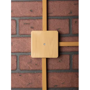 Коробка разветвительная KMP-030-032 (104х104х28) светлое дерево PROxima