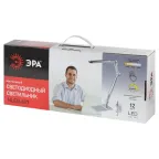 Светильник настольный светодиодный NLED-497-12W-S на струбцине и с основанием серебро