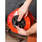 Удлинитель на катушке 'Атлант 2.0' 4 гнезда 40м с заземлением ПВС 3x1.5 16А/3.5кВт IP44 PROxima