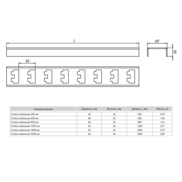 Стойка кабельная 1200 мм