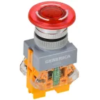 Кнопка D7-DZS Грибок d-22мм 1з+1р пов. с п/ф кр. GENERICA